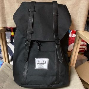Herschel Black Canvas Backpack